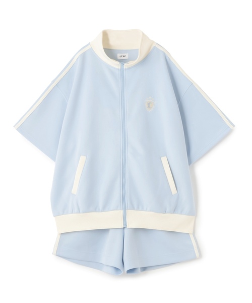 セットアップ 「LTXC/吸水速乾」半袖トラックジャケットセットアップ キッズ 子供服 女の子の画像