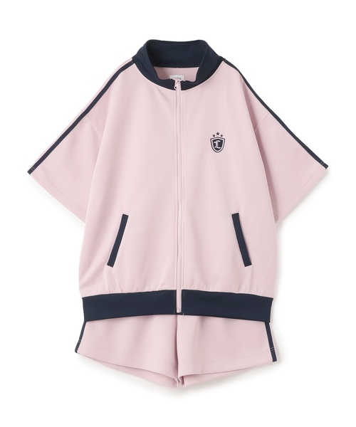 セットアップ 「LTXC/吸水速乾」半袖トラックジャケットセットアップ キッズ 子供服 女の子の画像