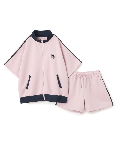 セットアップ 「LTXC/吸水速乾」半袖トラックジャケットセットアップ キッズ 子供服 女の子の画像