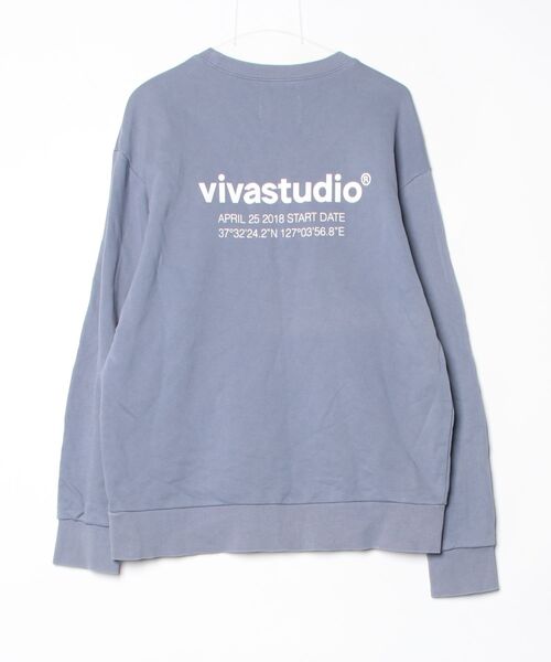 vivastudio スウェット VIVASTUDIO（ビバスタジオ） スウェットカットソー LARGE サックス