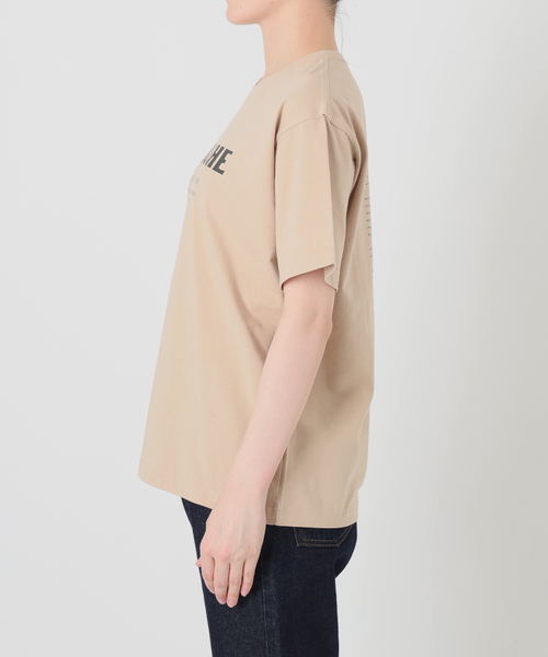 IENA イエナ ロゴプリントTシャツ ベージュ IENA（イエナ）の「《予約》ロゴプリントTシャツ◇（）」 - WEAR