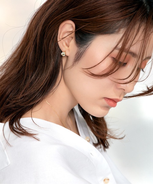 ピアス K18 カラーストーン ピアス レディース メンズの画像