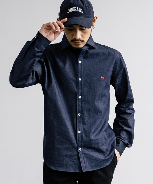 「Healthknit Product」 長袖シャツ X-LARGE ブルー メンズ_画像2