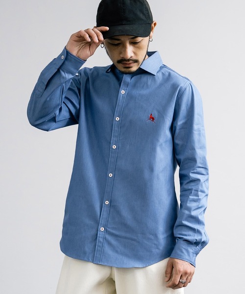 「Healthknit Product」 長袖シャツ X-LARGE ブルー メンズ_画像8