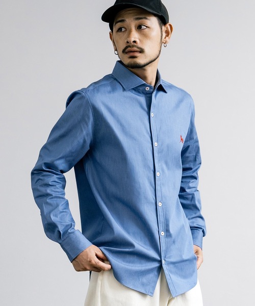 「Healthknit Product」 長袖シャツ X-LARGE ブルー メンズ_画像9