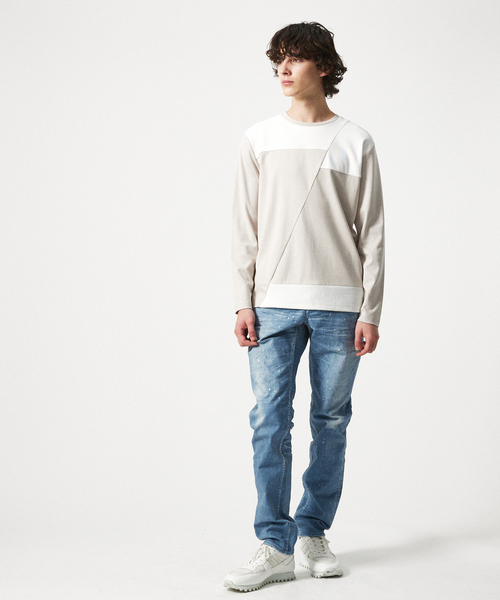 「5351 POUR LES HOMMES」 長袖Tシャツ 44 グレイッシュベージュ メンズ_画像2