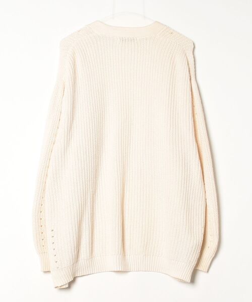 「MANGO」 ニットカーディガン L ホワイト メンズ_画像2