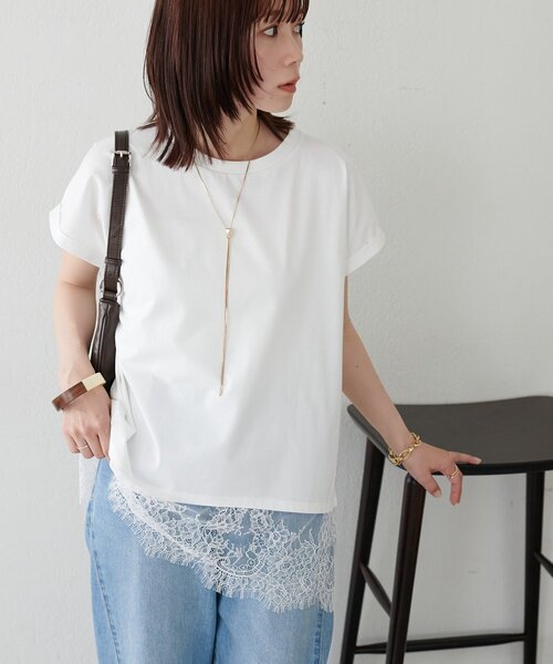 tシャツ 「WEB限定」ヒゲレースフレンチチュニック レディース | Discoat | 04
