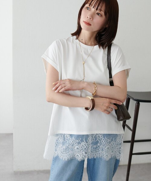 tシャツ 「WEB限定」ヒゲレースフレンチチュニック レディース | Discoat | 05