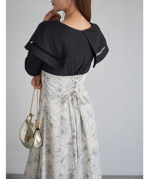 「tocco closet」 ドッキングワンピース M ベージュ レディース_画像2