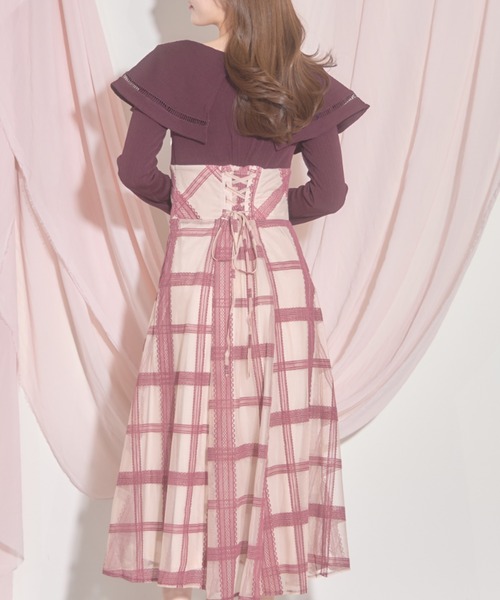 「tocco closet」 ドッキングワンピース M ベージュ レディース_画像7
