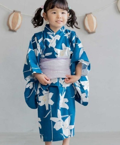 着物・浴衣 mame フェリシモMama 浴衣 Moredde 着付けいらずで着脱簡単 綿100