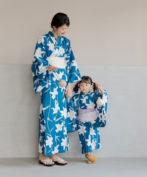 フェリシモMama 浴衣 Moredde 着付けいらずで着脱簡単 綿100
