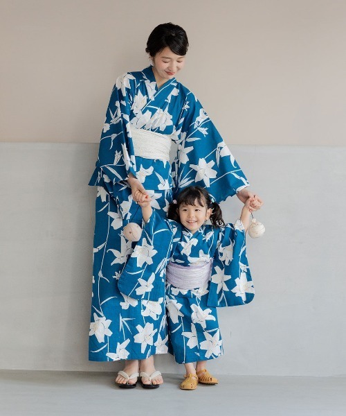 フェリシモMama 浴衣 Moredde 着付けいらずで着脱簡単 綿100