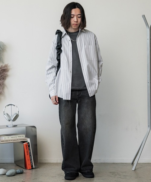 「WYM LIDNM」 長袖Tシャツ M アッシュブラウン メンズ_画像5