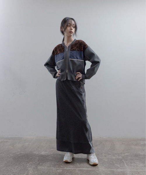 【完売美品】eimee law エイミーロウ　メッシュ　ニット　ブルゾン　カーキ Eimee Law（エイミーロウ） ブルゾン アウター マルチTEXミリタリー