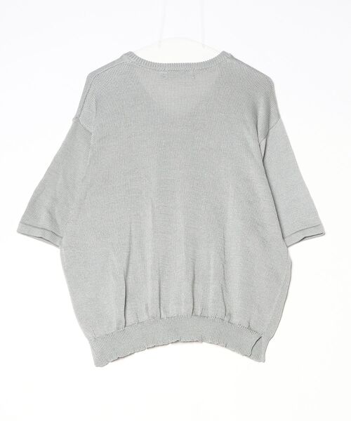 「FUNALIVE」 半袖ニット LARGE グレー メンズ_画像2