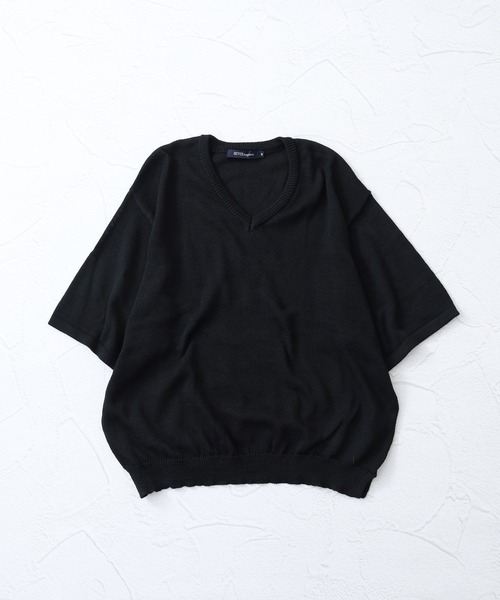「FUNALIVE」 半袖ニット LARGE グレー メンズ_画像3