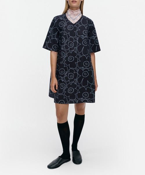 marimekko 半袖ワンピース marimekko（マリメッコ） ワンピース 半袖 Kukkiva Piirto Unikko
