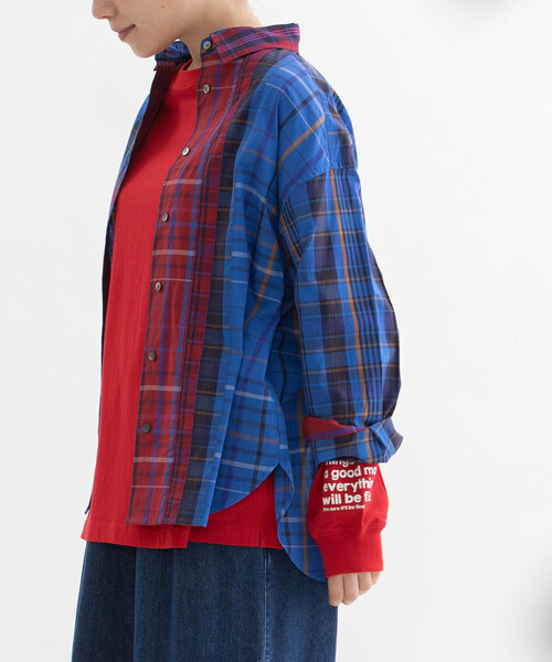 「nop de nod」 長袖シャツ M レッド レディース_画像6