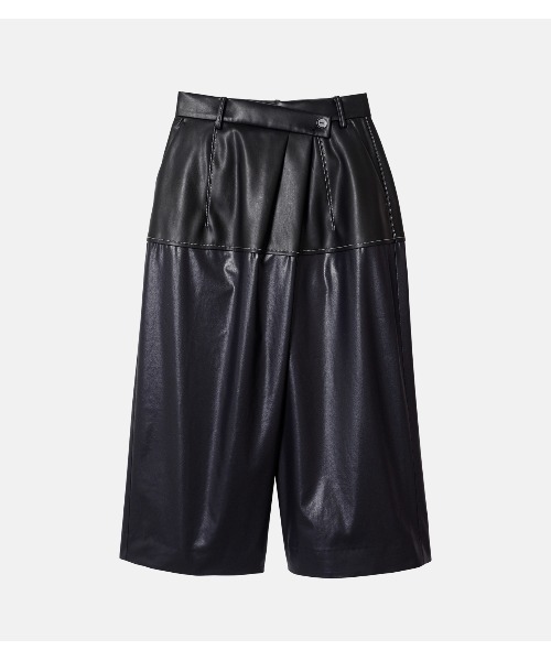 パンツ レディース Faux Leather×Georgette Shorts｜zozo｜10