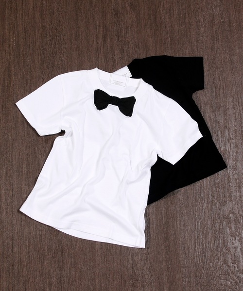 Tシャツ Tシャツ キッズ 蝶ネクタイワッペンtシャツ リンクコーデ 親子コーデ Zozotown Paypayモール店 通販 Paypayモール