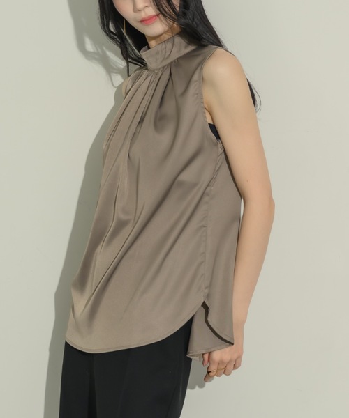 NEUNA ブラウス シャツ 「高見えゴージャスなブラウス」ノースリ