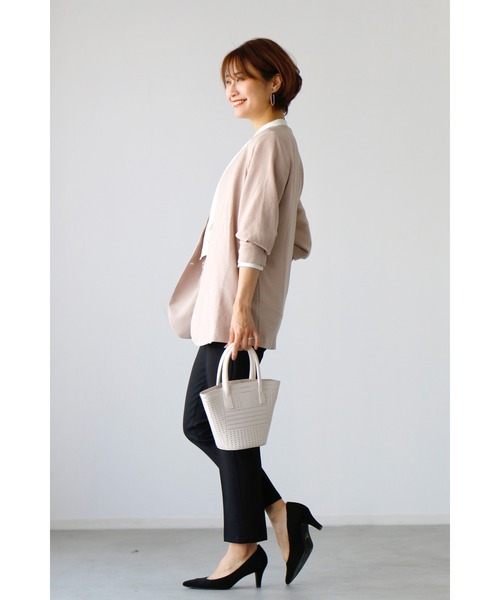 Ehre style ジャケット ノーカラージャケット オフィスに！軽く