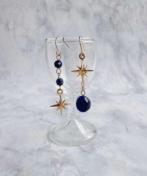 TONE（トネ） ピアス 「SPICY COLORS」Sirius 〜輝く星と天然石の