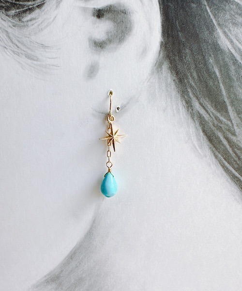 TONE（トネ） ピアス 「SPICY COLORS」Sirius 〜輝く星と天然石の