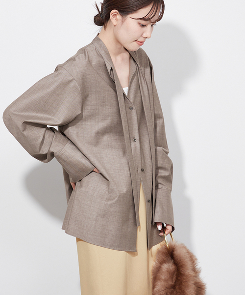 美品◆Plage R’IAM◆Tie ブラウス◆プラージュ plage（プラージュ） シャツ ブラウス 「R'IAM」 Tie ブラウス