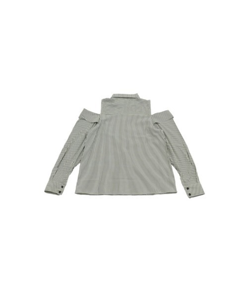 ブラウス シャツ 「ZOZO限定」ショルダーオープンペプラムブラウス レディース DAY CLOSET ブラウス シャツ レディース 長袖2WAYシボ加工