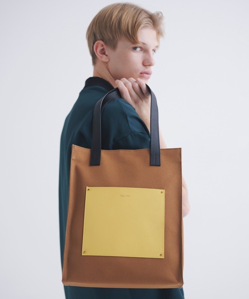 CULLNI トートバッグ Leather Pocket Canvas Mini Tote / BG-042