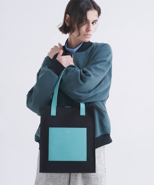 CULLNI トートバッグ Leather Pocket Canvas Mini Tote / BG-042