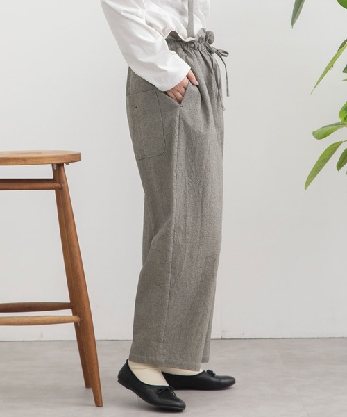 POU DOU パンツ フリルウエストサス付きパンツ レディース : ZOZOTOWN