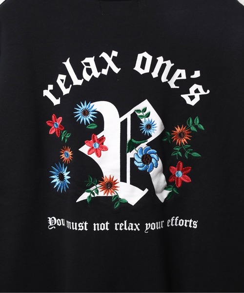 トレーナー スウェット 「バックフラワー刺繍」長袖クルーネックスウェット レディース メンズ B.I.D. トレーナー スウェット 「バックフラワー刺繍」長袖