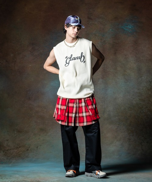 Glamb / フェイクシャツチノパンツ glamb（グラム） ワイドパンツ チノパン Fake Shirt Chino Pants