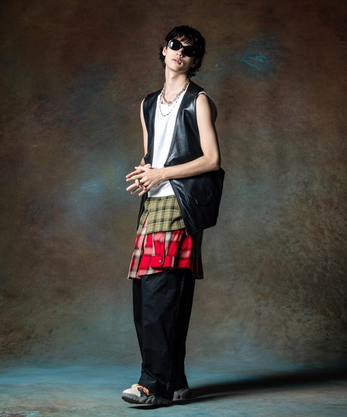 glamb（グラム） ワイドパンツ チノパン Fake Shirt Chino Pants