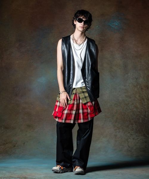 glamb（グラム） ワイドパンツ チノパン Fake Shirt Chino Pants