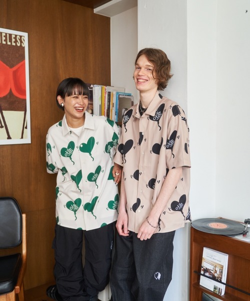 新品 KYOU キョウ 25SS BEAN スイッチングバルーンシャツ グリーン kaoyorinakami シャツ balloon shirts / バルーンシャツ メンズ