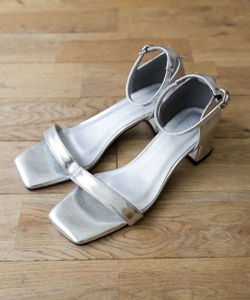 ★PEDRO★Myra Heel Sandals ヒールサンダル/送料込 アシメトリック ストラッピーヒールサンダル - チョーク