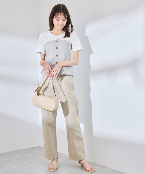 ROPE' PICNIC tシャツ 異素材ドッキングレイヤードトップス
