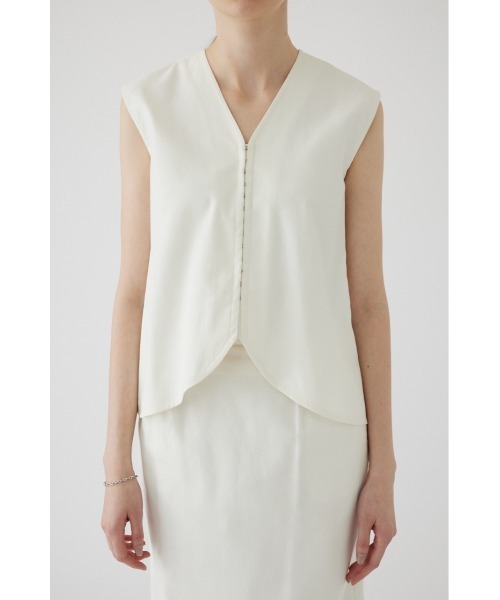 RIM.ARK ベスト ジレ 夏 Linen mix vest tops リネンミックスベスト