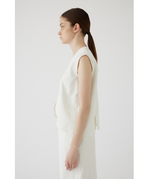 RIM.ARK ベスト ジレ 夏 Linen mix vest tops リネンミックスベスト