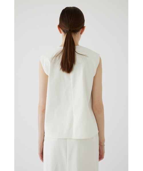 RIM.ARK ベスト ジレ 夏 Linen mix vest tops リネンミックスベスト