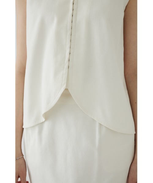 RIM.ARK ベスト ジレ Linen mix vest tops リネンミックスベスト 