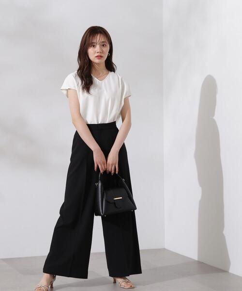ブラウス シャツ Vネック胸ギャザーブラウス レディース PROPORTION BODY DRESSING ブラウス シャツ 肩ギャザーVネック