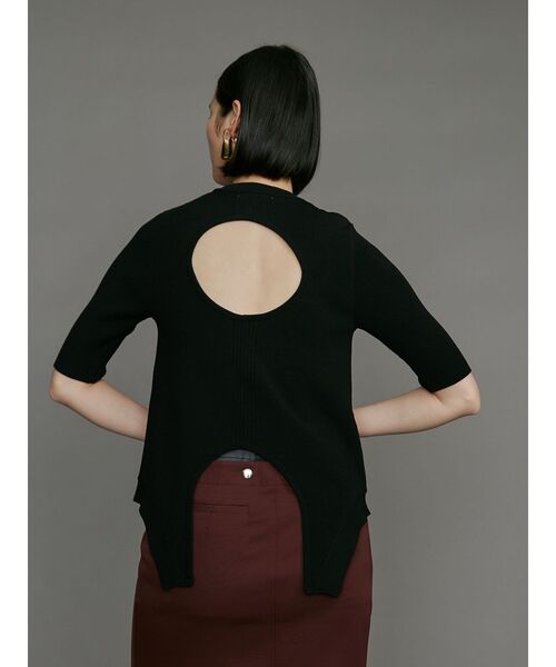 ニット セーター HOLE CUTTING KNIT TOP / ホールカッティングニットトップ レディース