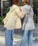 パーカー uvカット 日本製・撥水ティアードフ...の詳細画像2
