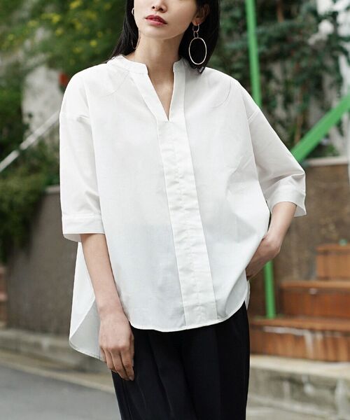 ロアフィリー スキッパーシャツ LOEFF＞トロピカルウール スキッパー シャツ UNISEX